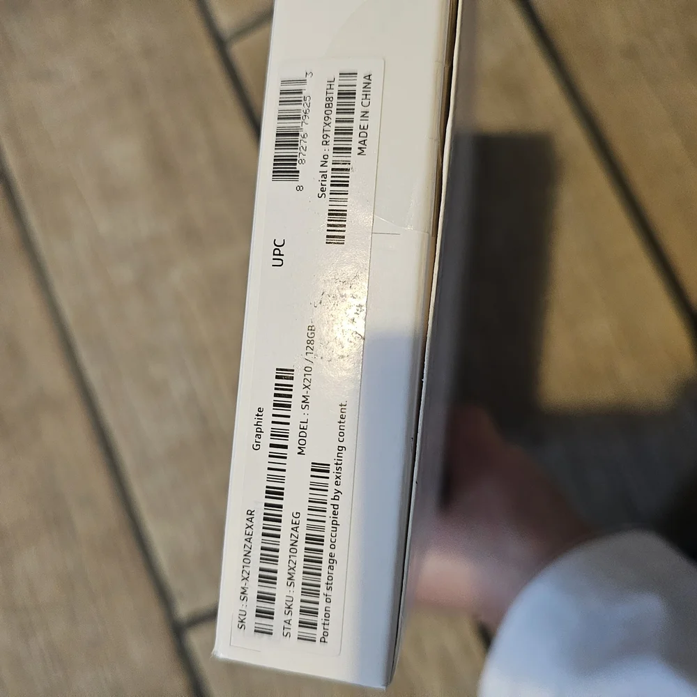 Samsung Galaxy Tab A9+ Silver White Packaging
